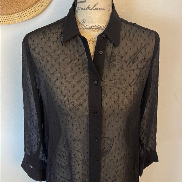 Express Black Button Down Shirt - Picture 4 of 9